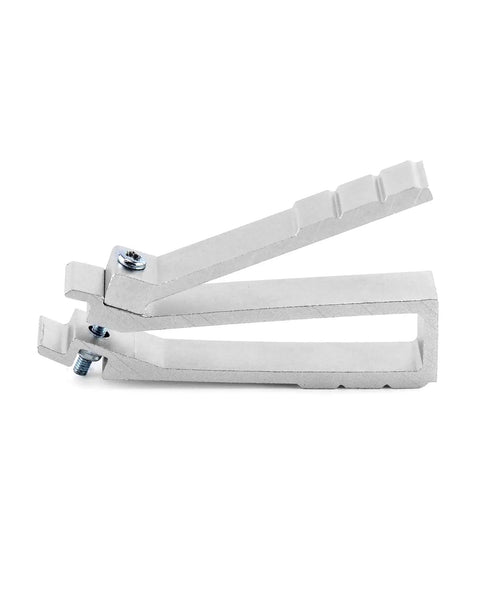 No Sweat Cage Nut Installer And Extractor For 19 And 10 Inch Server Racks, white aluminum tool designed for precise nut installation.
