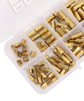 Brass M2.5 Standoff Spacer Kit With Screws And Nuts 180 Piece Assortment For PC Builds And DIY Projects Heavy Duty Hardware For Computers Electronics And Industrial Applications, brass spacers in organizer