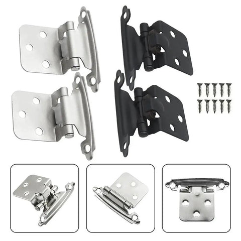 Heavy Duty Stainless Steel Cabinet Hinges For Cupboard Doors With Self Closing Hydraulic Buffer Rust Resistant Kitchen And Bathroom Hardware