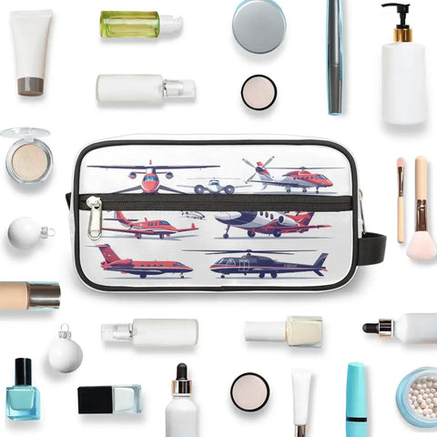Go To Travel Toiletry Bag For Women And Men Foldable Dopp Kit With Aircraft Pattern among grooming items