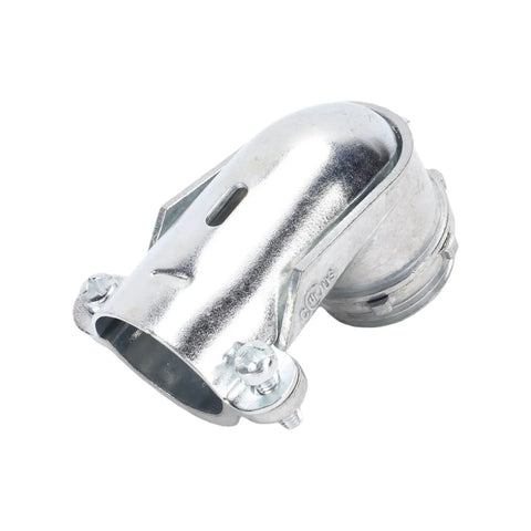 Heavy Duty Ninety Degree Squeeze Connectors For 3/4 In Flexible Metal Conduit And AC MC Cable Pack Of Ten Zinc Die Cast Elbows