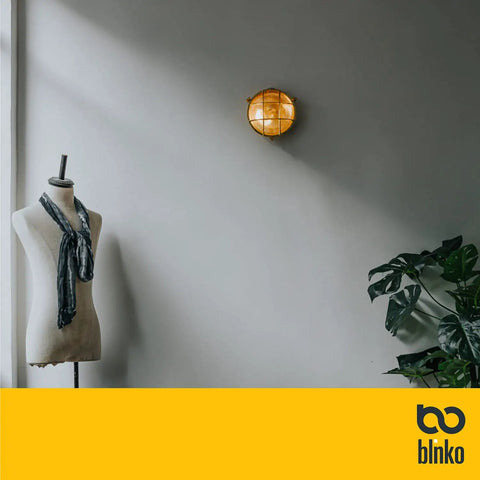 Nautical Brass Bulkhead Lampshade For Wall Light Industrial Sconce IP54 Waterproof Vintage Nautical Look Boss Retro Vibe Shade