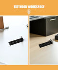 Rock Solid Under Desk Keyboard Drawer Slide Bracket featuring legit secure fit and buttery smooth gliding view on two desks.
