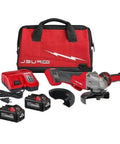 Heavy Duty 4 Inch Cordless Angle Grinder With Brushless Motor And M18 Battery Pack, includes battery and charger.