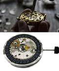High Precision Automatic Mechanical Watch Movement 2824 2 Replacement Part With Black Calendar At 3 O Clock in metal casing