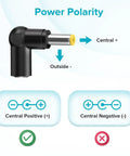 Power polarity diagram for Universal AC Adapter Charger 45W All In One Power Supply With Multiple Voltages 5V 6V 7.5V 9V 12V 13.5V 15V