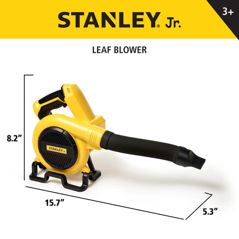 Battery Powered Kids Leaf Blower Toy For Outdoor Play, Realistic Yet Safe Kid Friendly Pretend Garden Tool, side view