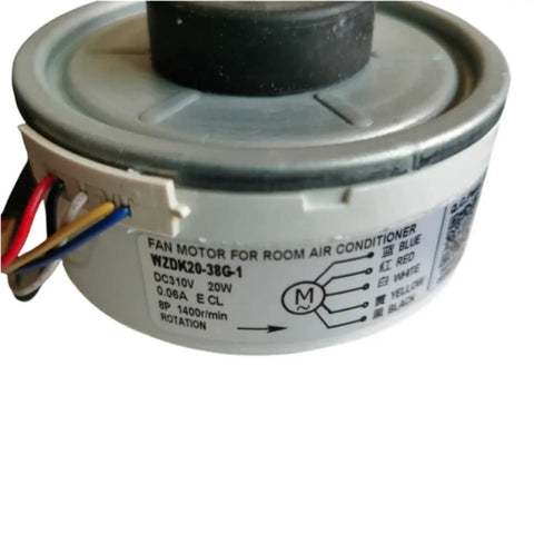 Inverter Air Conditioner Inner Motor Replacement WZDK20-38G-1 DC Brushless Motor with wiring visible