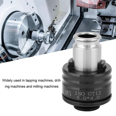 Torsion Type Tapping Chuck Collet Shank M3 M4 M5 With Beefy Clamping Force Tap Socket in use with drilling machine