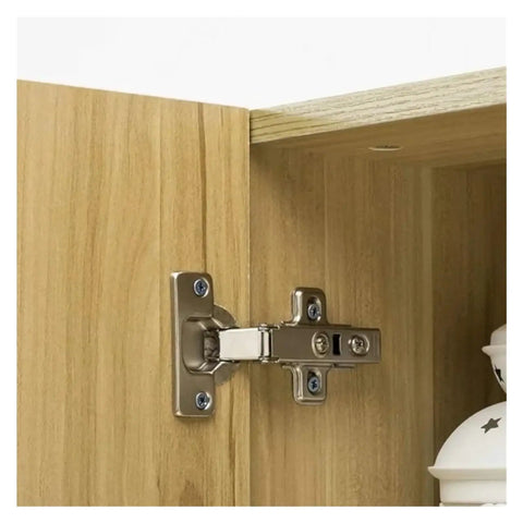 8 Piece Cabinet Hinges Set With Straight Arm Full Coverage Soft Close Wardrobe Doors Adjustable Hardware