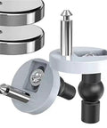 Toilet Seat Hinge Replacement Kit 2 Pack Top Fix Hinges With Mounting Screws Quick Release For Bathroom Accessories Close-up View