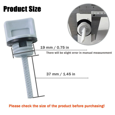 Oil Filler Cap Assembly for Honda GX120 GX160 GX200 Engines With Dipstick 15600-Z0T-810 dimensions labeled