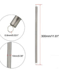 uxcell stainless steel extended tension spring with dual hooks, 0.031 in wire, 11.81 in free length