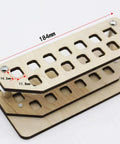 Wood Carving Chisel Kit For Beginners With 12 Piece Set And Storage Rack showing multi hole design measurement detail