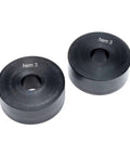 Bead Roller Hem Die Set Step 3 for motorized rollers fits three quarter inch shafts and 2.5 inch shaft spacing, black set of dies
