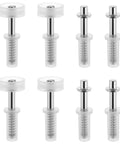 Bi-Fold Door Top Roller Hardware Kit With Spring Loaded Pivots And Guide Wheels For Closet Folding Shower Pocket And Accordion Doors DIY Replacement Parts