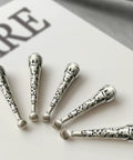 12 Piece Bolo Tie Tips 5mm End Caps Replacement Cord Ends For DIY Crafts And Clothes Decor, Lightweight Bolo Tie Cord End Caps Accessories To Fit 5mm Cords, antique silver alloy