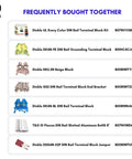List of frequently bought together DIN rail components with product names and part numbers, including T&G aluminum DIN rail.