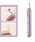 2 In 1 Automatic Needle Threader And Seam Ripper For Quick Sewing And Quilting Projects Must Have DIY Sewing Kit with Purple Finish