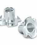 20 Piece T Nuts Set With Four Prong And Three Prong Tee Fasteners, 304 Stainless Steel Or Galvanized Threaded Inserts For Wood, M6 Size