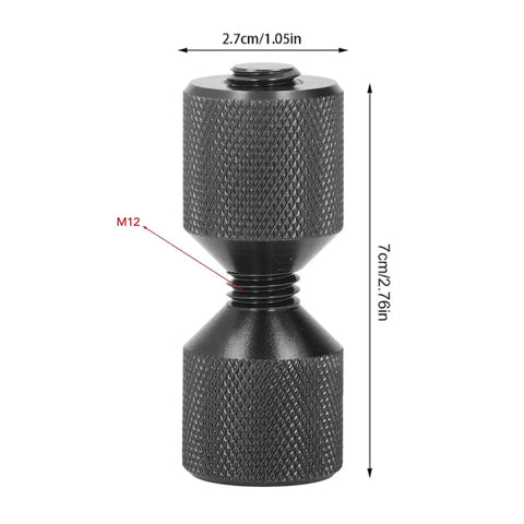 Premium 4 Piece Flange Alignment Pin Set Durable Aluminum Double Hole Pins For Quick Setup On 150LB Pipe Fittings And Industrial Machinery Needs. Black M12 pin with knurled grip.