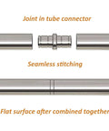 Sliding Barn Door Hardware Kit With Rolling Library Ladder For Attic And Storage Spaces, Stainless steel tube connector detail