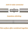 Stainless Steel Sliding Barn Door Track Kit With Library Ladder Hardware, joint connector detail for seamless fitting.