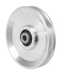 Heavy Duty Aluminum Cable Pulley Wheel for Gym Gear and Clotheslines 115mm Diameter Silent Operation With Sturdy Bearings