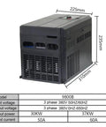 Beefy Three Phase 380V Inverter Variable Frequency Drive 37 KW AC Motor Speed Controller With Easy Install Wide Voltage Range 380V Output Optional Relay Outputs Smooth Precise Speed Control For Industrial Motors, 225x235x310mm