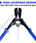 Wire Rope Crimping Tool Kit With Built In Cutter And Swaging Tool Pro Grade Crimp Loop Sleeve from 3/64 Inch to 1/8 Inch shown open