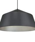 Matte Brushed Gun Metal Finish One-Light Indoor Pendant In Black With Classic Shape And Time-Worn Vibe, sloped ceiling compatible