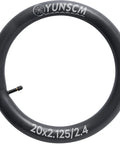 Durable 20 Inch Bike Tube Fits 20x2.125 To 20x2.40 Tires With 32mm Schrader Valve Premium Butyl Rubber displayed on white background