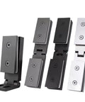 Heavy Duty Stainless Steel Glass Door Hinge For Frameless Bathroom And Shower Setup With Smooth 180 Degree Pivot And No Sweat Silver Mounting Kit for various door styles.