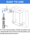 Built Like A Tank Heavy Duty Two Pack Retractable Indexing Plunger Pins M16 Stainless Steel in use with L-shaped handle.