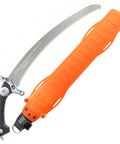 Heavy Duty Lineman Saw With 16.5 Inch Blade 1.8mm Thick XL Teeth 4.7 To 5.5 TPI, orange scabbard with D ring and strap slots