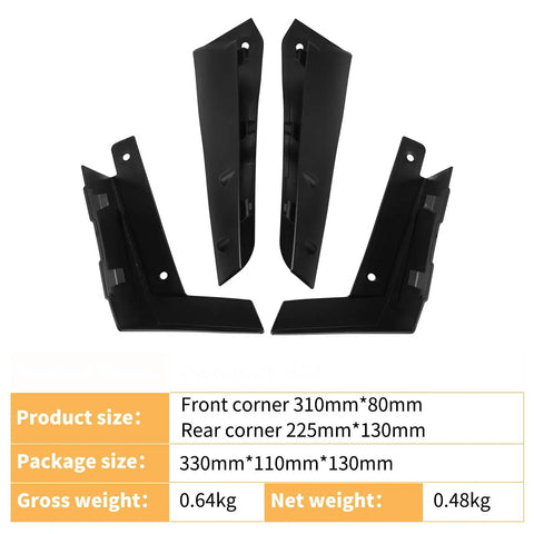 Heavy Duty Mud Flaps For Tesla Cybertruck Front And Rear Splash Guards, set of 4 tough composite shields.