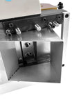 Auto Heat Shrink Tube Cutter For 110V Cables And Pipes, machine cutting chamber close-up, metallic finish