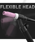 Pro Grade TIG Welding Torch WP 17FV Gas Valve Head Flexible Head Air Cooled Complete TIG Torch With 12 Foot Cable