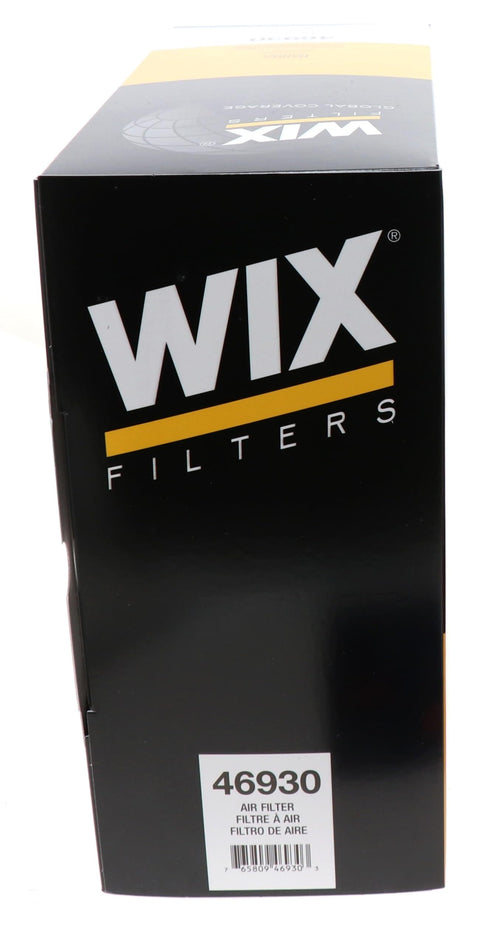 Heavy Duty Engine Air Filter Panel 46930 Pack Of 1 for cars, trucks, and SUVs, boxed side view with filter details.