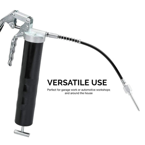 All-In-One Grease Gun Kit With Attachments And 90-Degree Swivel For Home Garage And Shop Industrial Quality Lubrication Accessory Set