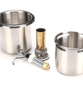 Dipperwell Faucet With 0.40 GPM Flow Tower And Bowl Assembly, Slick Polished Chrome Brass Body with Deck Mount components.