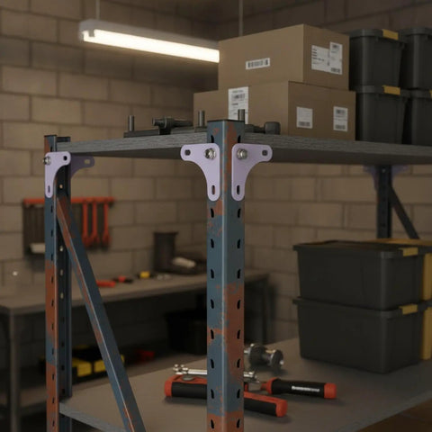 Heavy Duty Iron Triangle Shelf Brackets With Hardware For Angle Steel Shelving And Garage Storage Racks Built Tough Reinforcement Connectors
