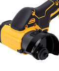Heavy Duty Cordless Angle Grinder Kit Pumping Out Hella Smooth Cuts And Beast Mode Brushless Power for cutting and grinding close-up.