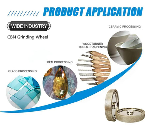Eight Inch CBN Grinding Wheel 180 Grit Aluminum Body Built For Sharpening High Speed Steel Tools And Woodturning Tools One And A Half Inch Wide Five Eighth Inch Bore Pro Grade Precision applications