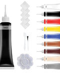 Leather And Vinyl Repair Kit For Cars And Home Furniture Fix Scratches Tears And Holes On Leather Seats Sofas And Upholstery Pro Grade Repair For Real And Synthetic Leather And Vinyl Black Easy To Use Lookin Fresh kit with multiple color tubes and applicator tools, 20ml size.