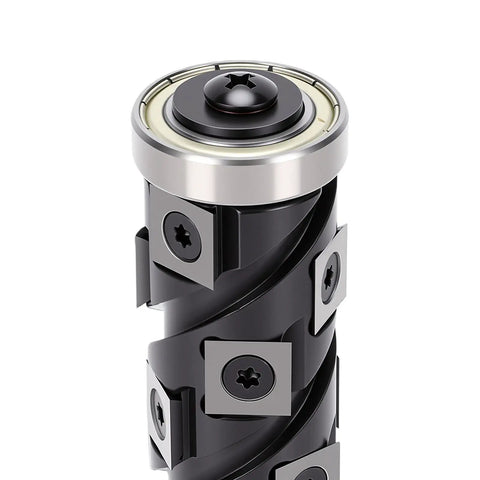 Premium Reversible Carbide Flush Trim Router Bit With 1/2 Inch Shank And 32mm Cutter Diameter, showing cutter details and reversible blades.