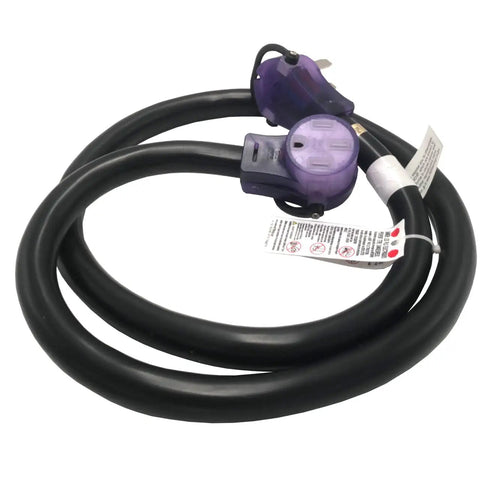 Heavy Duty 50 Amp RV and EV Extension Cord 36 Ft NEMA 14 50P to 14 50R 4 Prong Lighted Connectors Premium Copper Conductors UL Listed