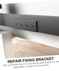 Black Metal Track Connection Plate For Sliding Barn Door Track Fixing Connector on wall, adjustable joint bracket