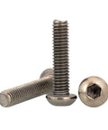 Top Shelf M5 Pure Titanium Hex Socket Button Head Screws with smooth finishes suitable for secure fastening and heavy-duty applications.