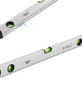 LYIYEYAN 24-Inch Magnetic Torpedo Spirit Level, Heavy Duty Ruler for Carpen with acrylic bubble levels and ruler markings.
